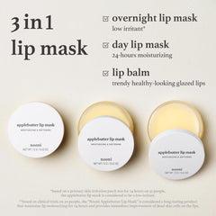 NOONI Masque Lèvres Applebutter et spatule, application propre et sans gaspillage.