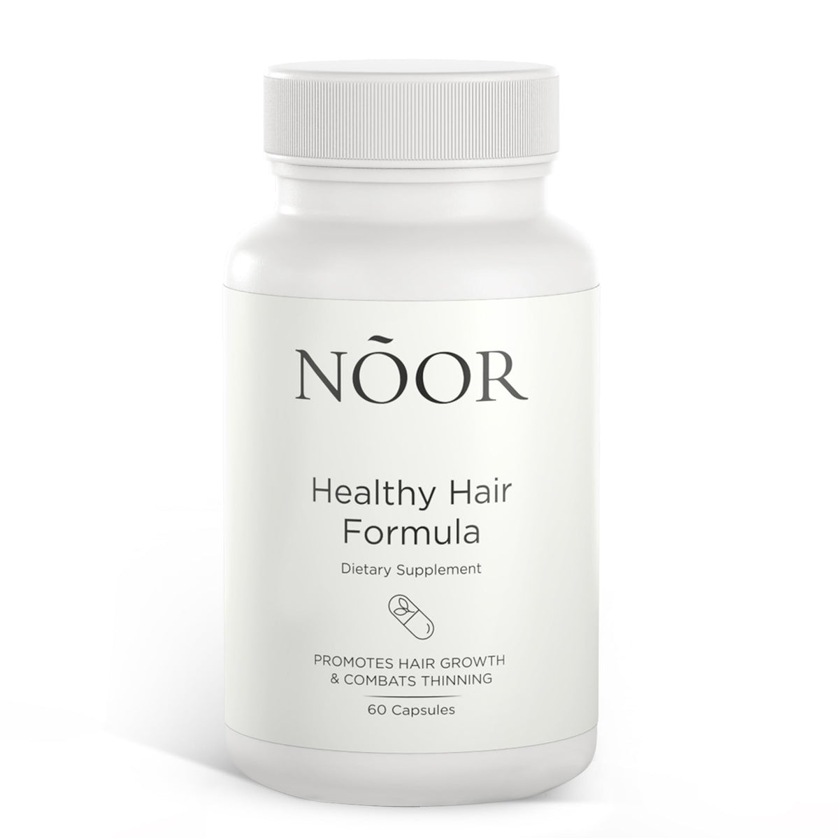 NOOR HAIR – bouteille de gélules, soutien à la vitalité capillaire au quotidien.