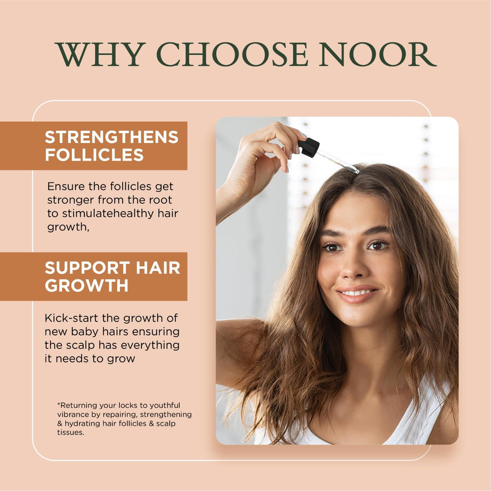 Cheveux plus denses avec NOOR HAIR, résultat possible et durable.