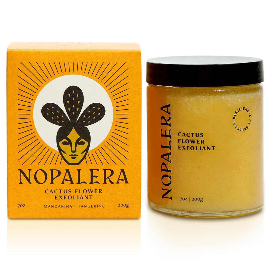 Nopalera polissage corps cactus mandarine: exfolie en douceur pour une peau douce et rayonnante.