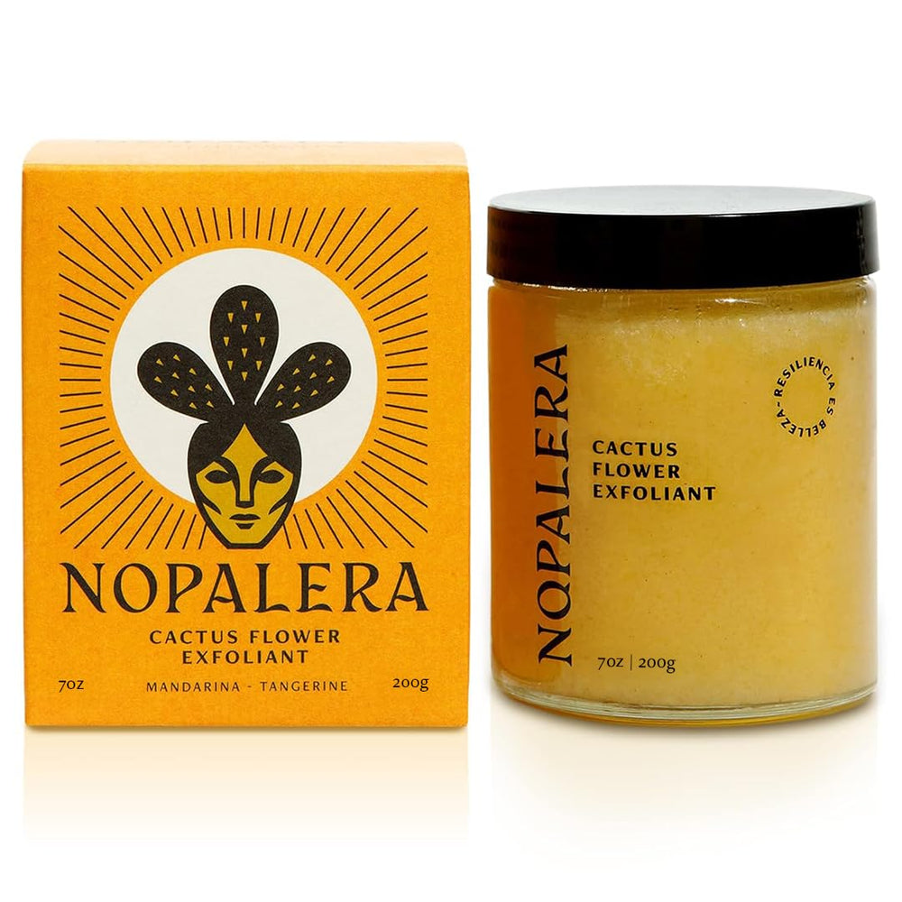 Nopalera polissage corps cactus mandarine: exfolie en douceur pour une peau douce et rayonnante.