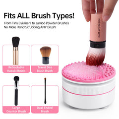 Norate nettoyeur pinceaux maquillage près du lavabo, utilisation simple et pratique.