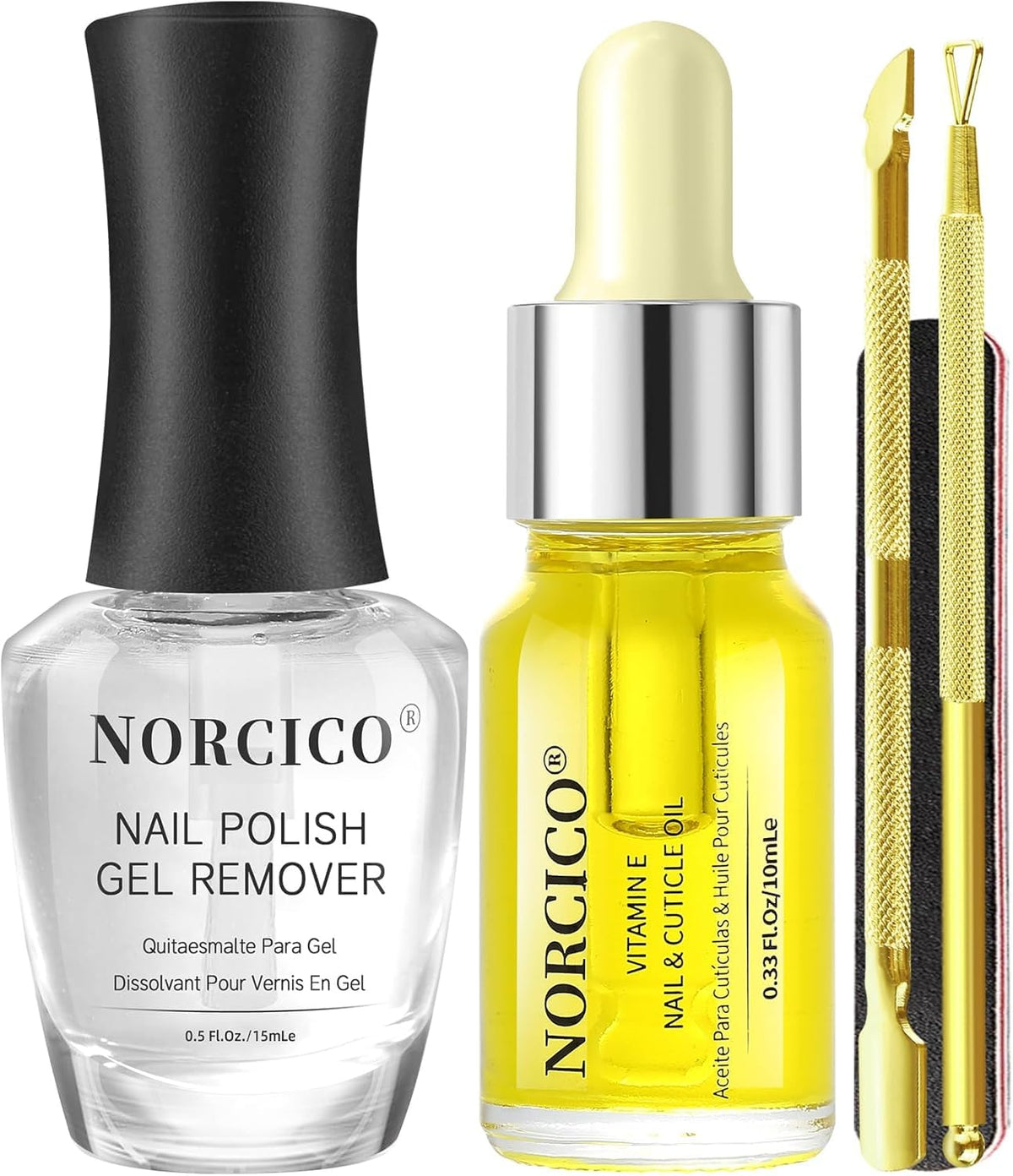 NORCICO démaquillant gel pour vernis rapide en action sur ongles.