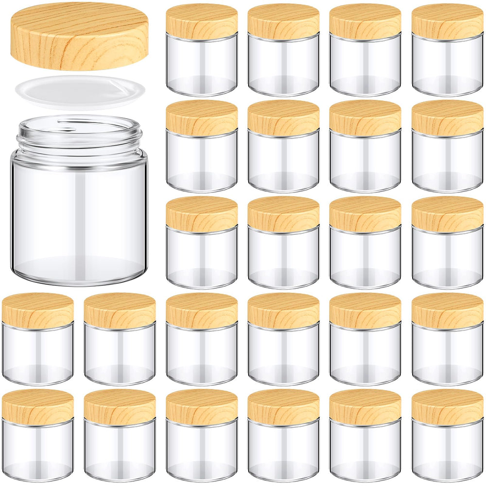 Norme bocaux verre 120 ml avec couvercle bambou — rangement hygiénique en voyage