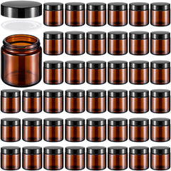 Bocaux Norme 4oz en verre avec couvercle hermétique pour un rangement cosmétique élégant.