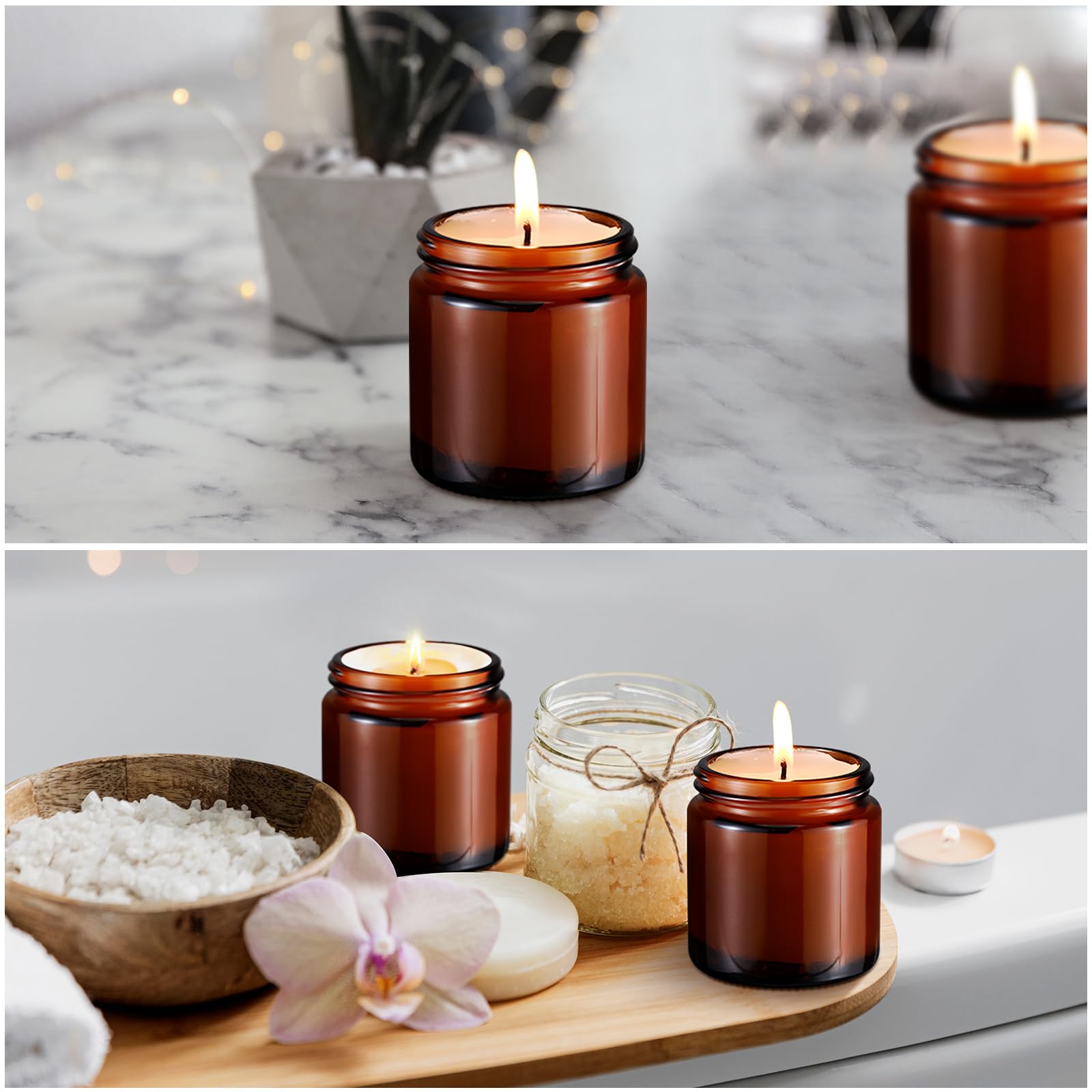 Bocaux Norme 4oz bougies et crèmes, idéale pour créations artisanales.
