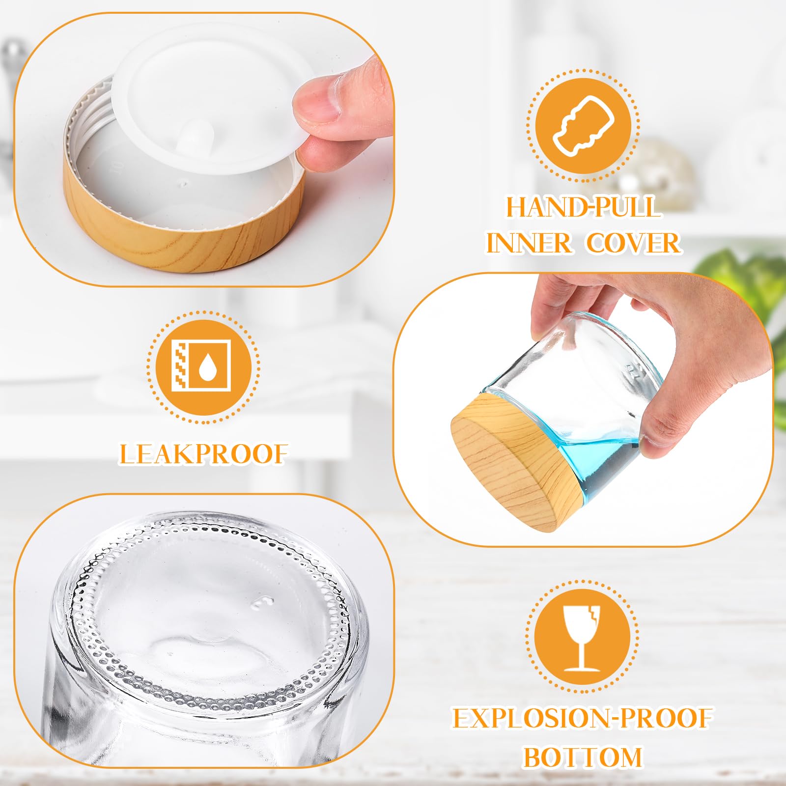 Norme pot verre 120 ml prêt à voyager, idéal en bagage.