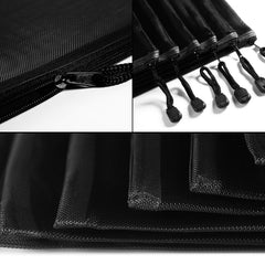 Norme pochette-mesh-transparente-fermeture : visibilité rapide et fermeture sécurisée pour les essentiels.