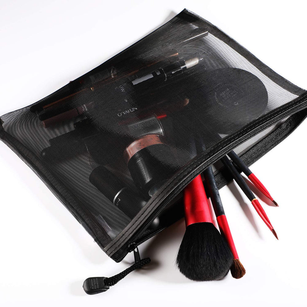 Norme pochette-stationerie-maille-nylon : idéal pour stylos et fournitures scolaires.