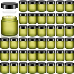 Norme – contenants en verre 4 oz avec couvercle, rangement sûr et réutilisable.