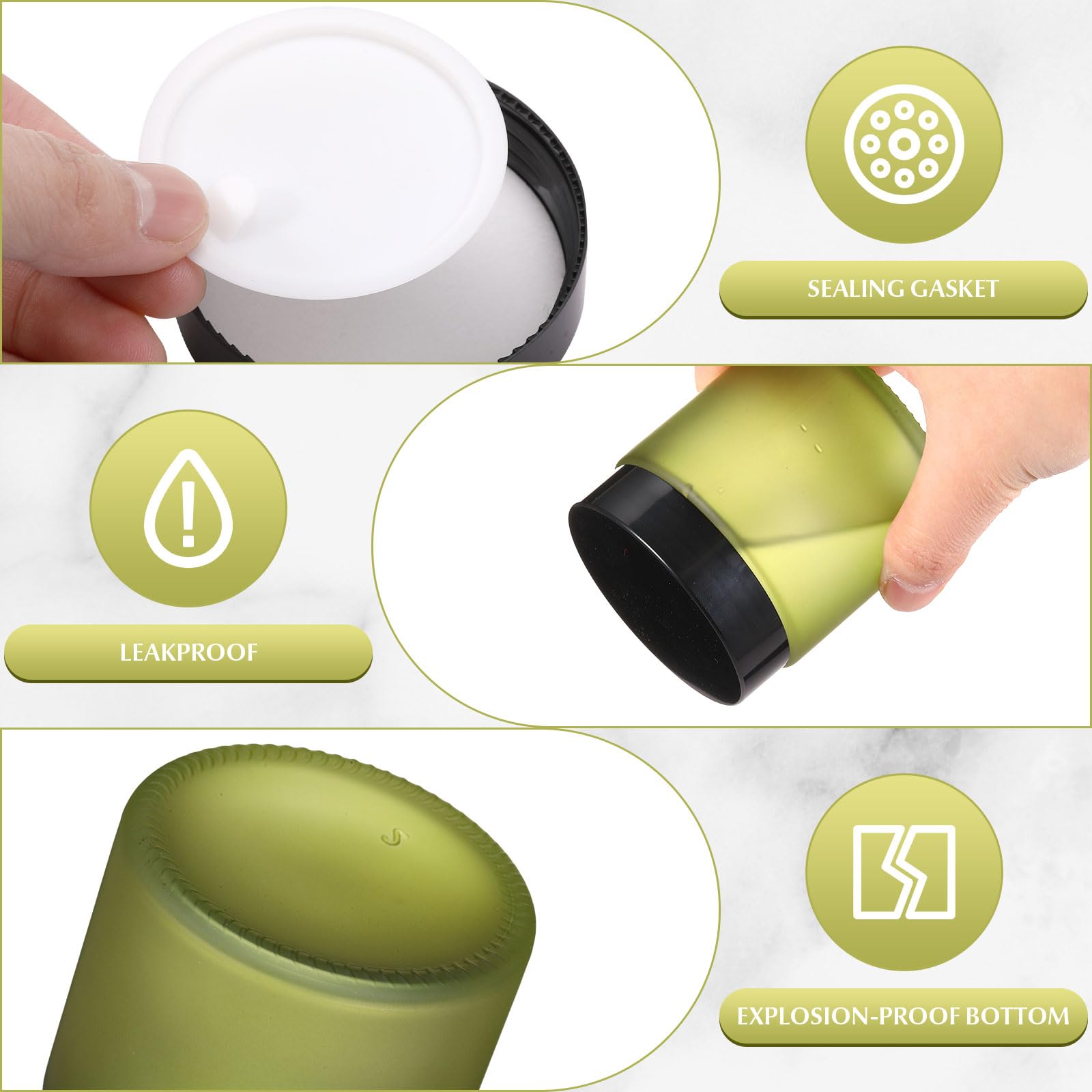 Norme – verre 4 oz étanche et hermétique, protège les contenus.