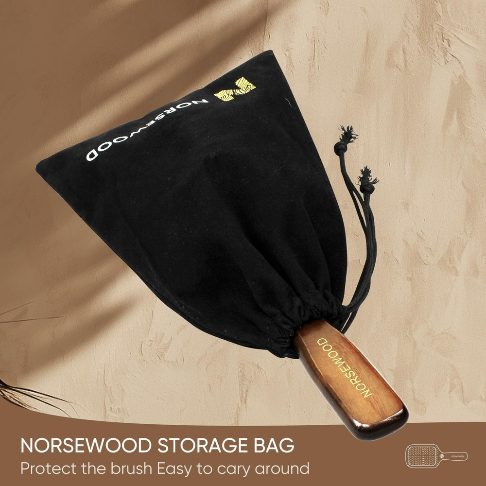Norsewood detail poils en bois, brosse robuste et efficace.
