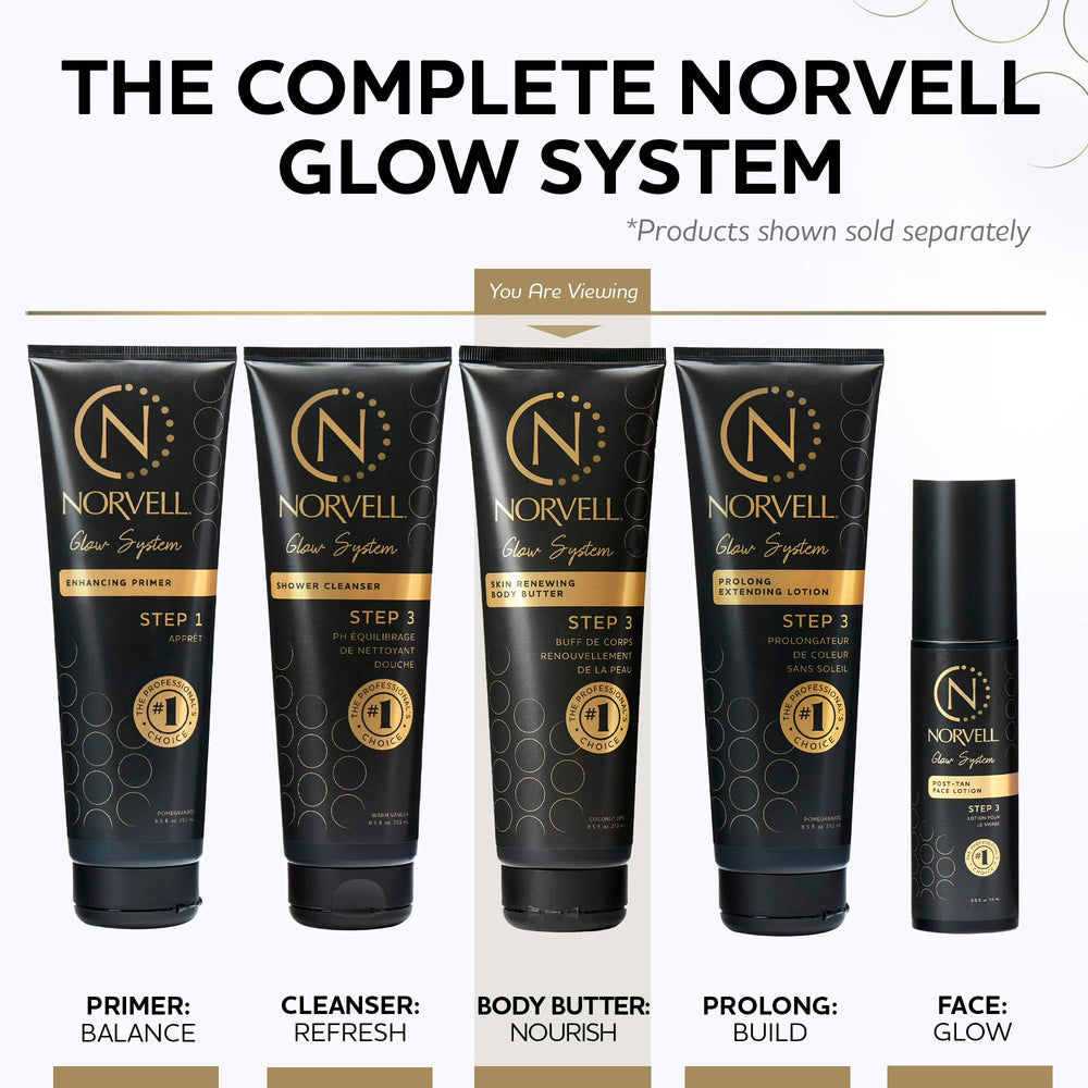 Beurre Norvell réparateur post-bronzage aide à atténuer callosités sur les pieds.
