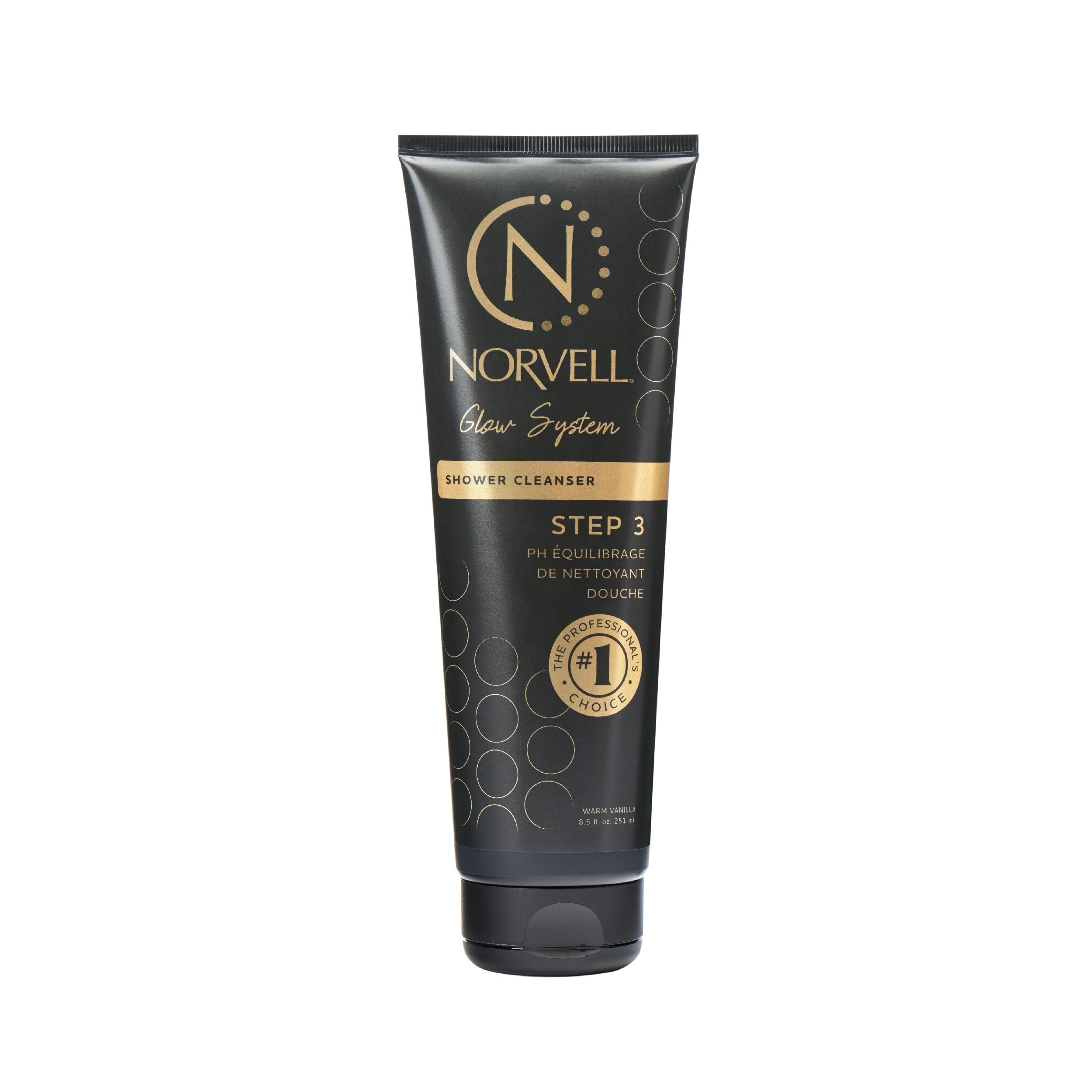 Norvell Bouteille Douche Équilibre-pH pour hydratation et couleur uniforme.