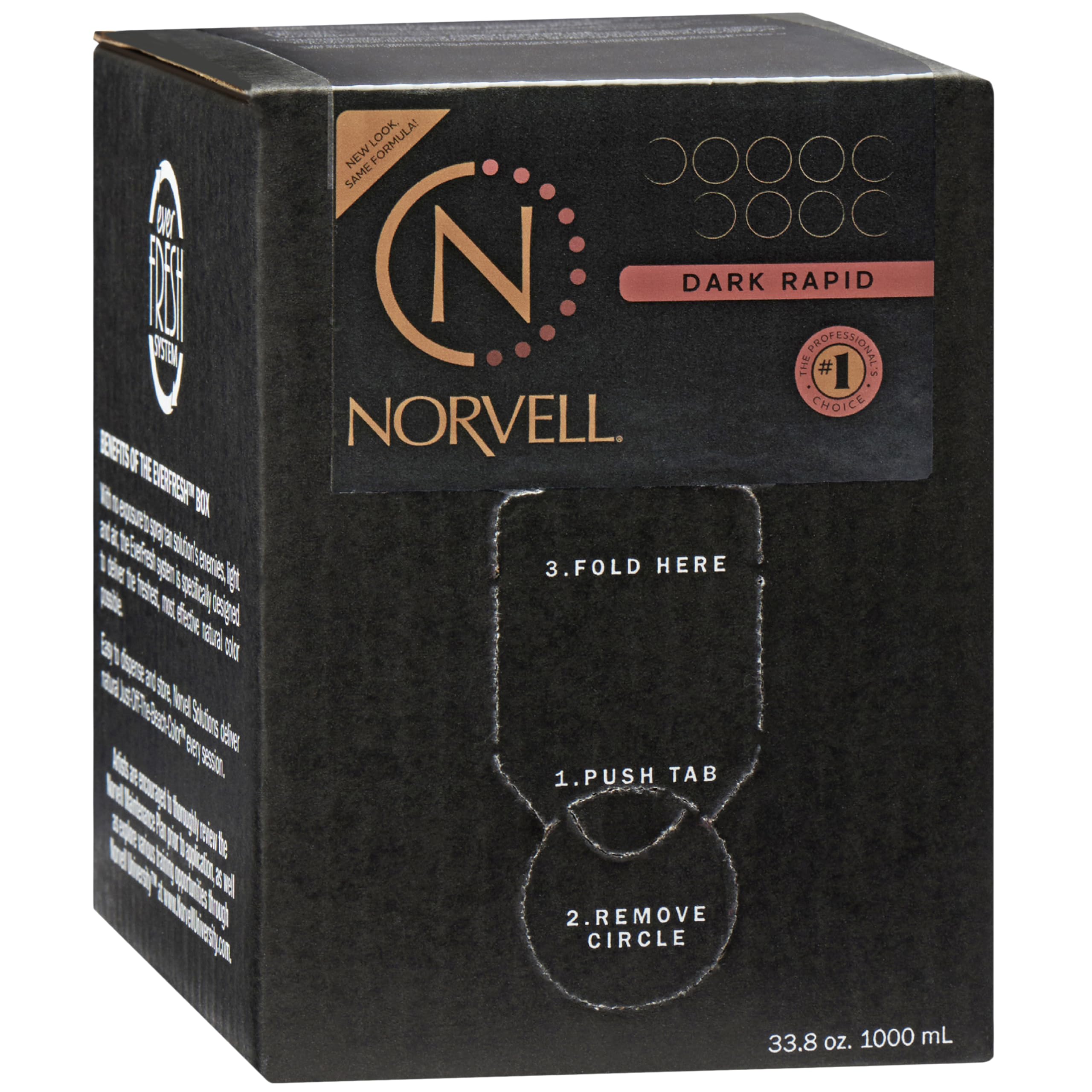 Norvell spray tan Dark Rapid: bouteille 1L prête pour bronzage rapide