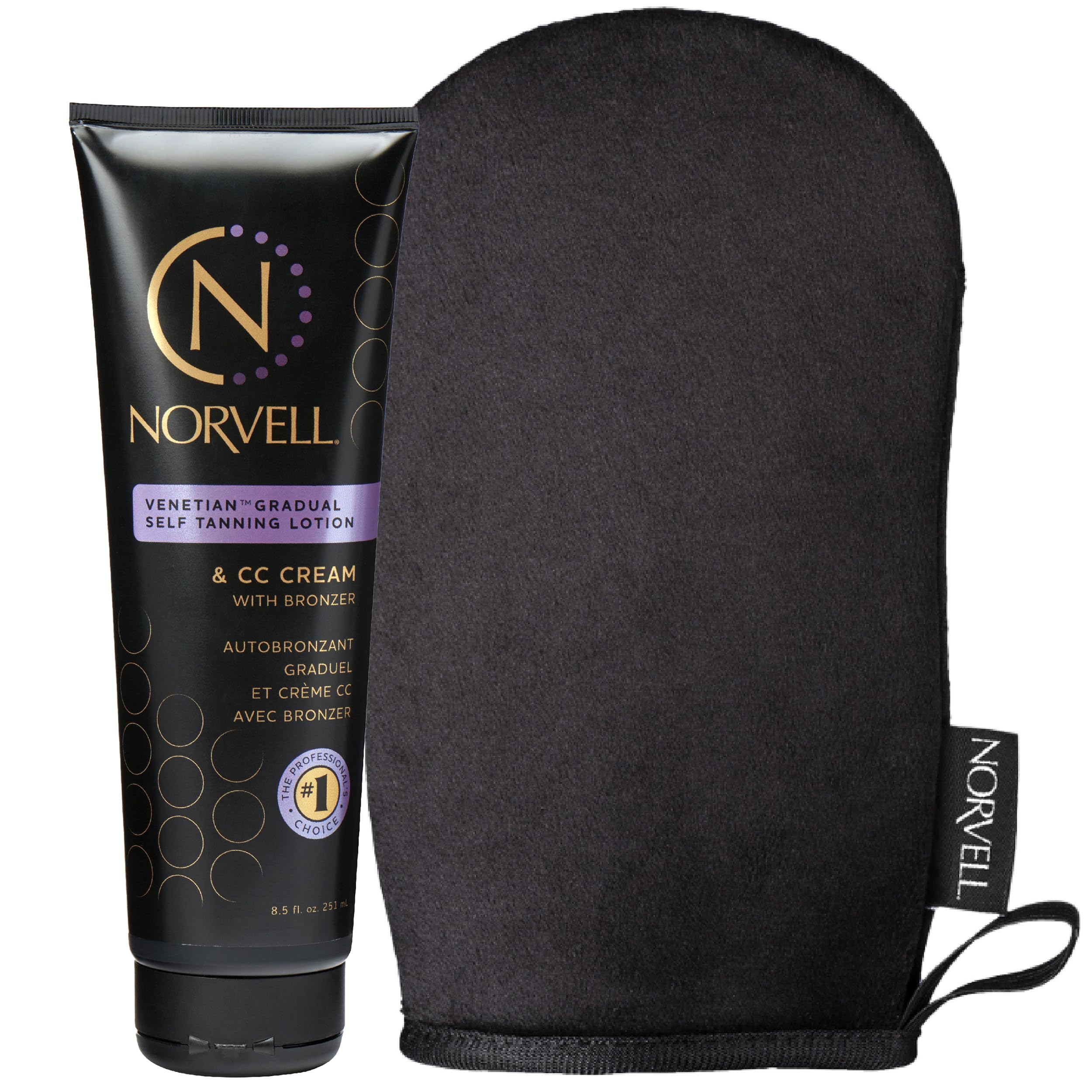 Norvell Lotion Extenseur de Teint en bouteille prolonge le bronzage et hydrate la peau.