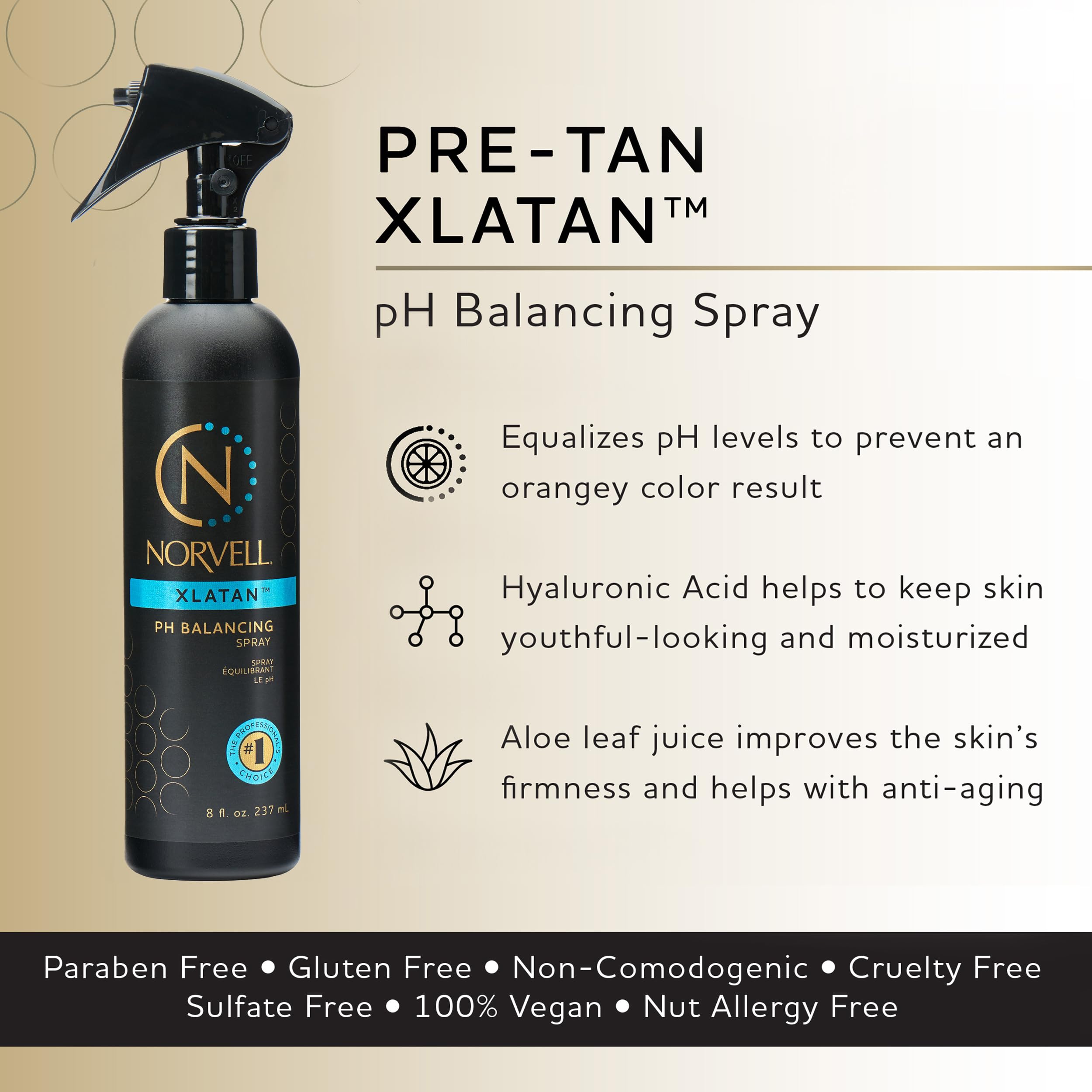 Norvell Pre-Sunless XLATAN : spray sans alcool pour une préparation douce de la peau