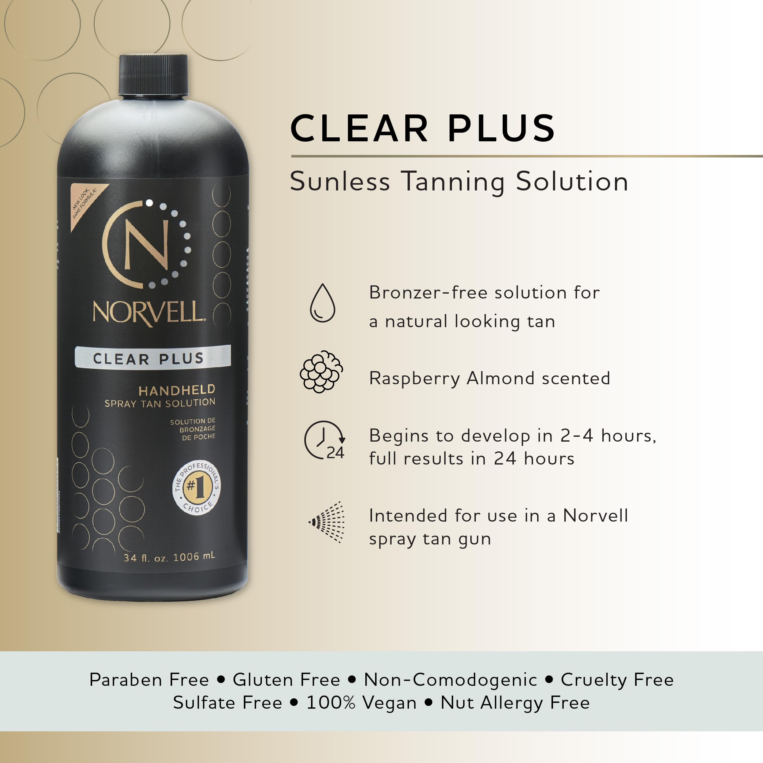 Norvell Premium Spray Tan Clear Plus – application HVLP fluide et uniforme.