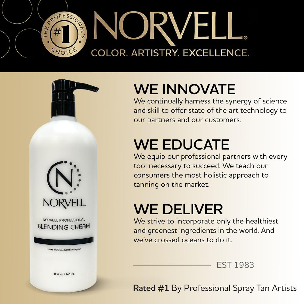 Norvell préparation tan professionnelle: séance de spray tan plus professionnelle et fluide.