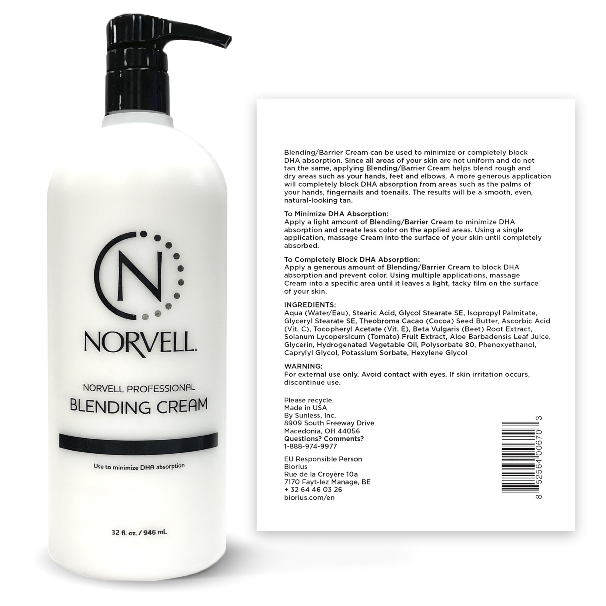 Norvell soin peau pre-tan sans parfum: hydratant neutre avant le bronzant.