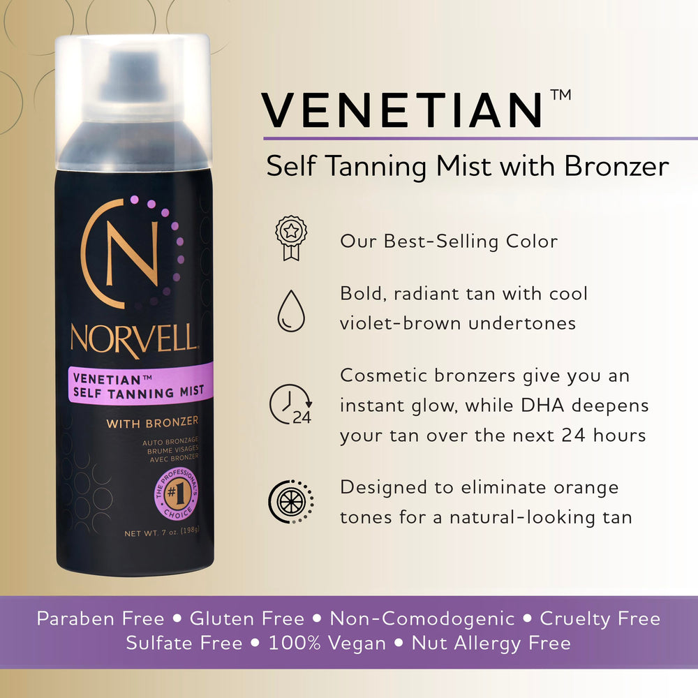 Norvell Venetian Mist teinte bronze instantanée pour un éclat naturel