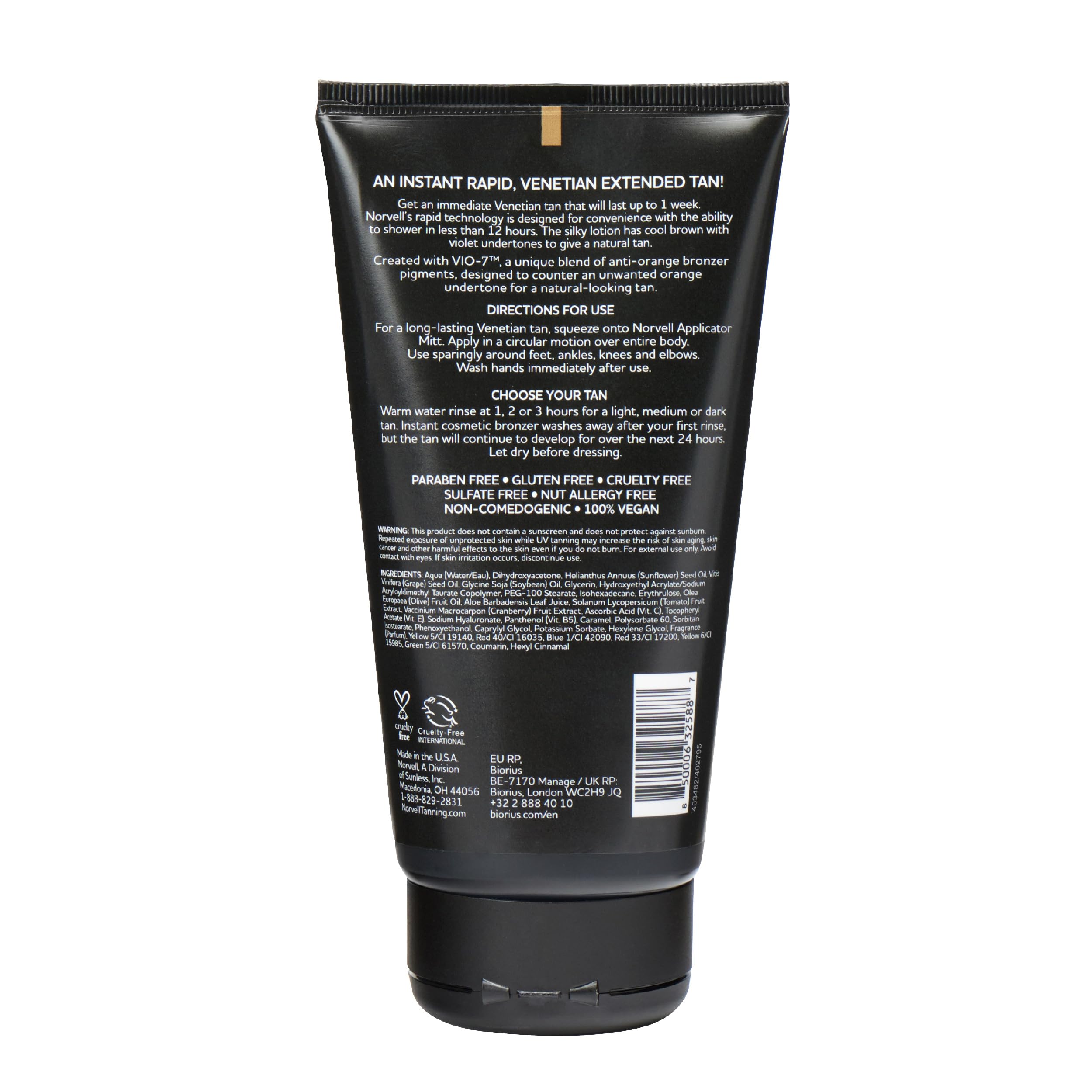 Bronzage-naturel Norvell Venetian Rapid: résultat réaliste et discret.