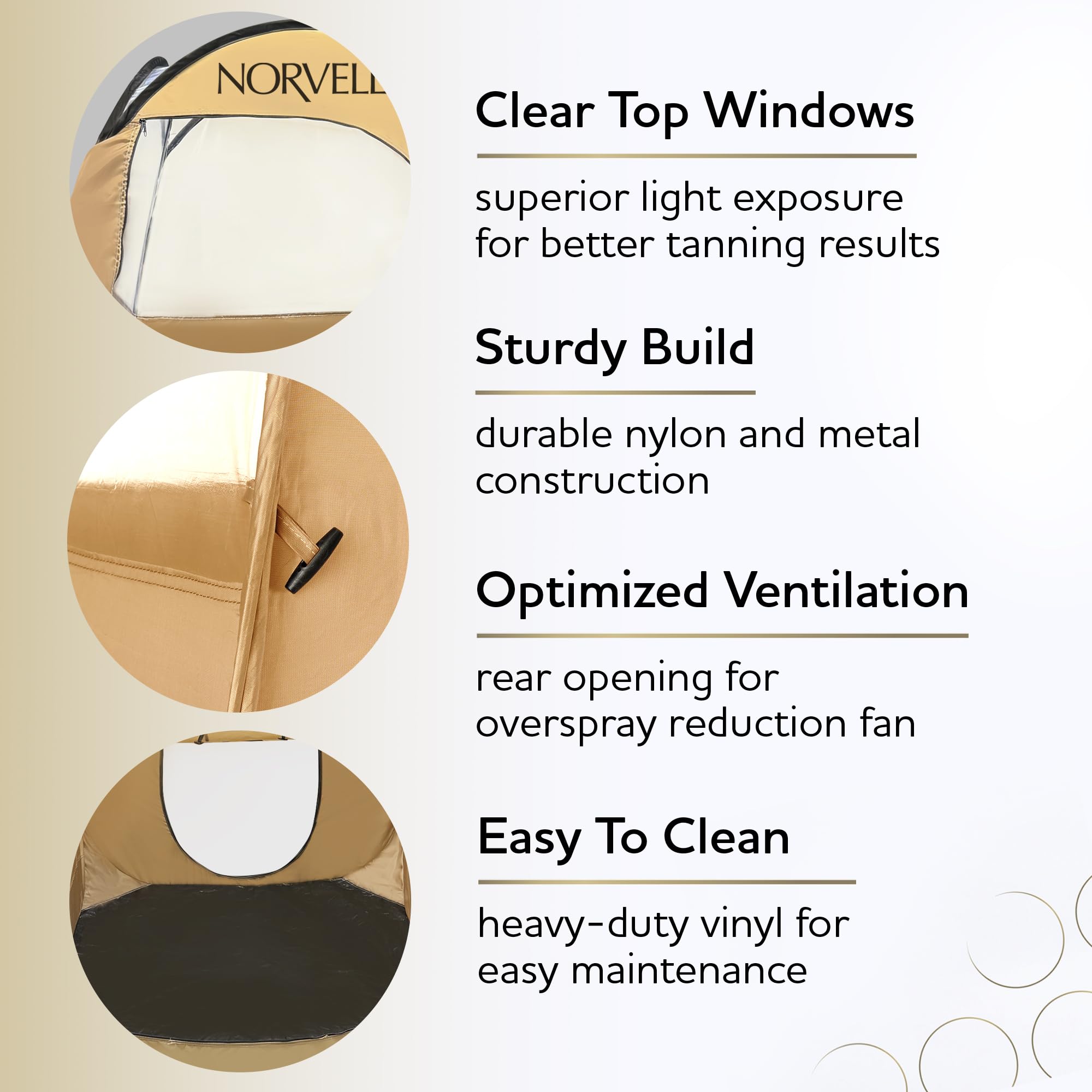 Norvell XL tente bronzage, arceau métallique robuste et stable
