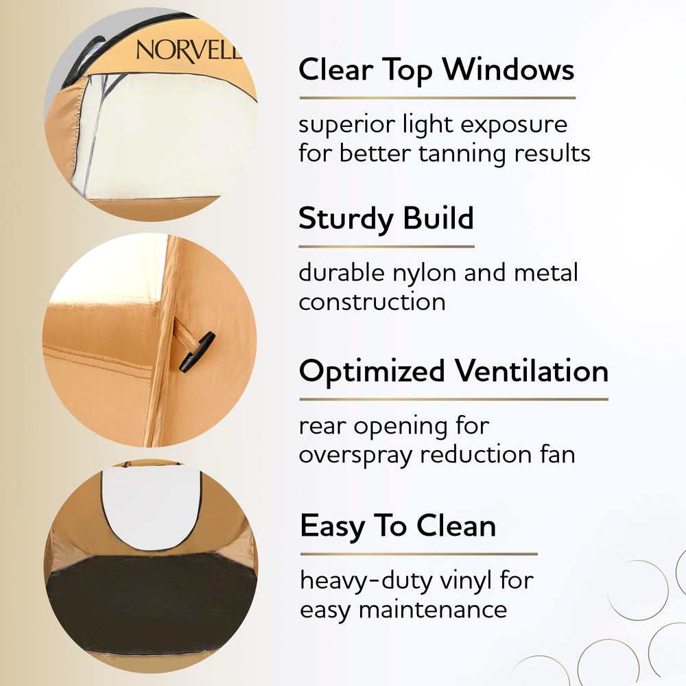 Norvell XL tente bronzage, arceau métallique robuste et stable