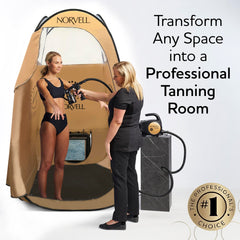 Norvell XL tente bronzage, fond en vinyle résistant facile à nettoyer