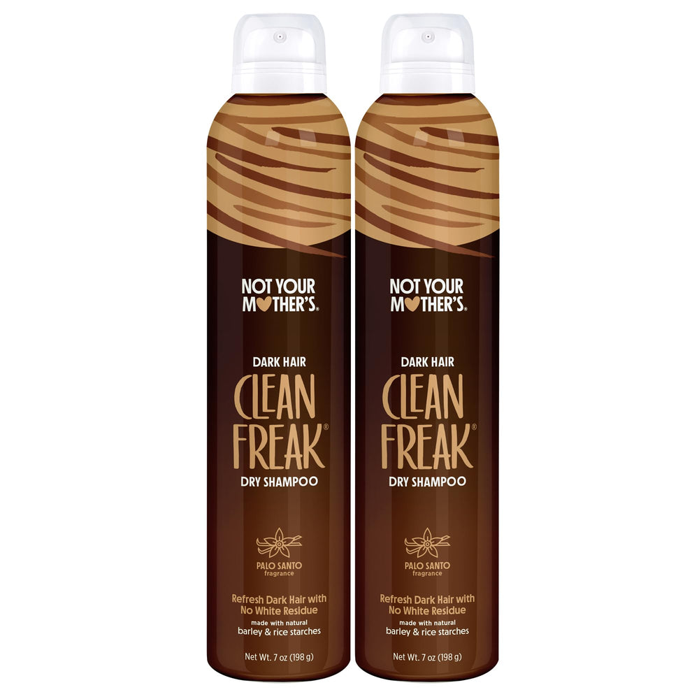 Not Your Mother's Clean Freak Dark Hair Dry Shampoo bottle spray for instant oil absorption.