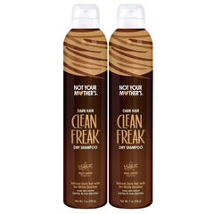 Not Your Mother's Clean Freak Dark Hair Dry Shampoo bottle spray for instant oil absorption.