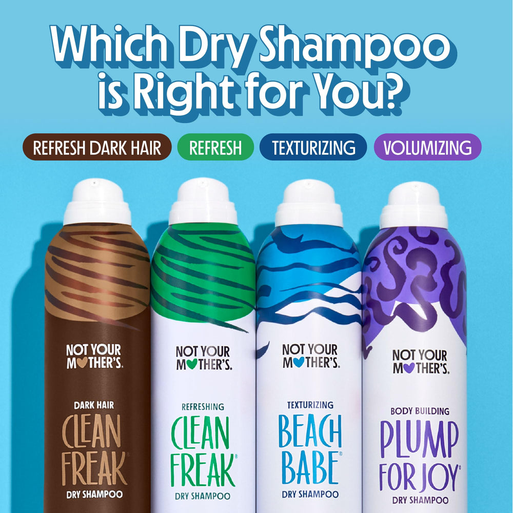 Not Your Mother's Clean Freak Dark Hair Dry Shampoo aluminum-free formula suitable for dark hair.