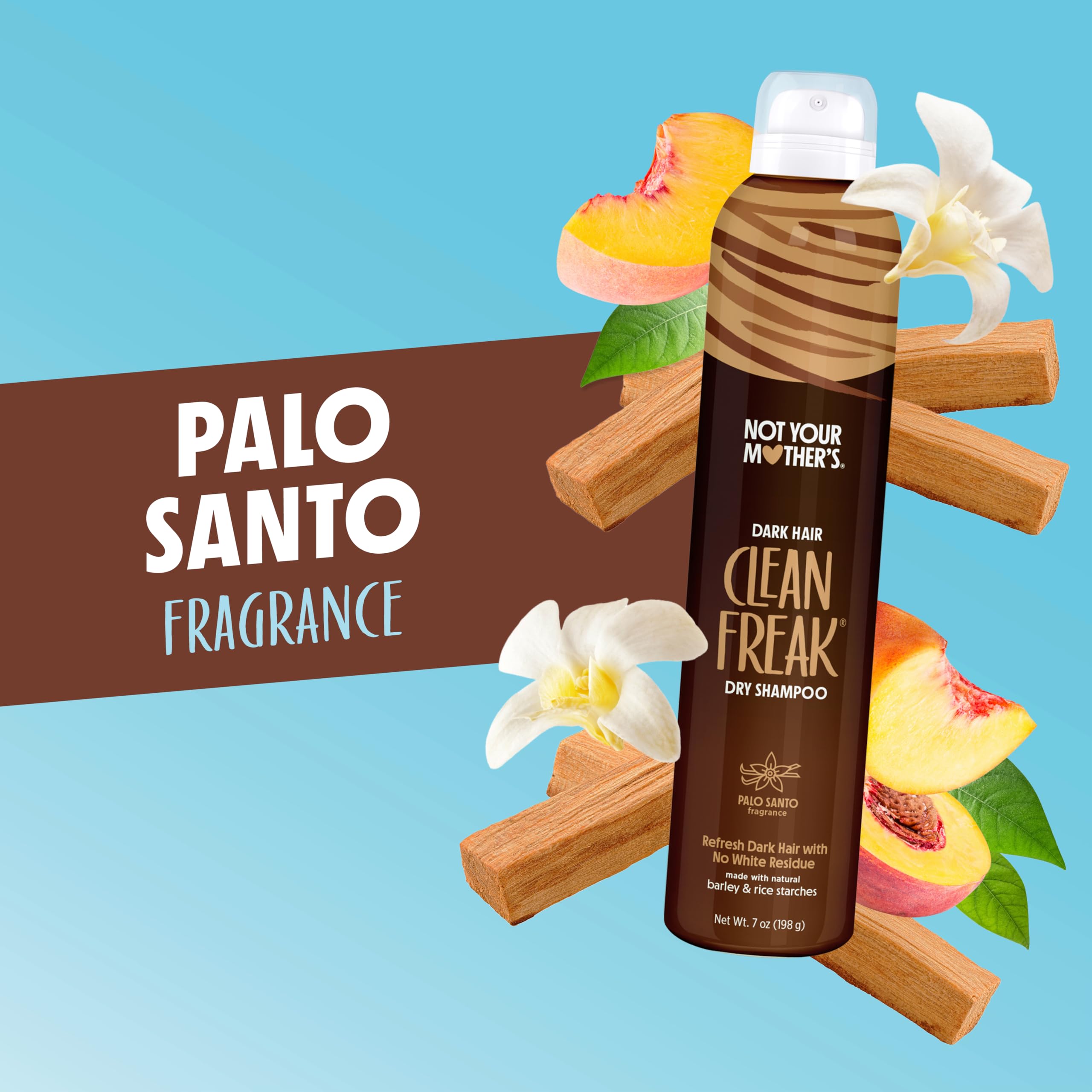 Not Your Mother's Clean Freak Dark Hair Dry Shampoo absorbs oil quickly to refresh.