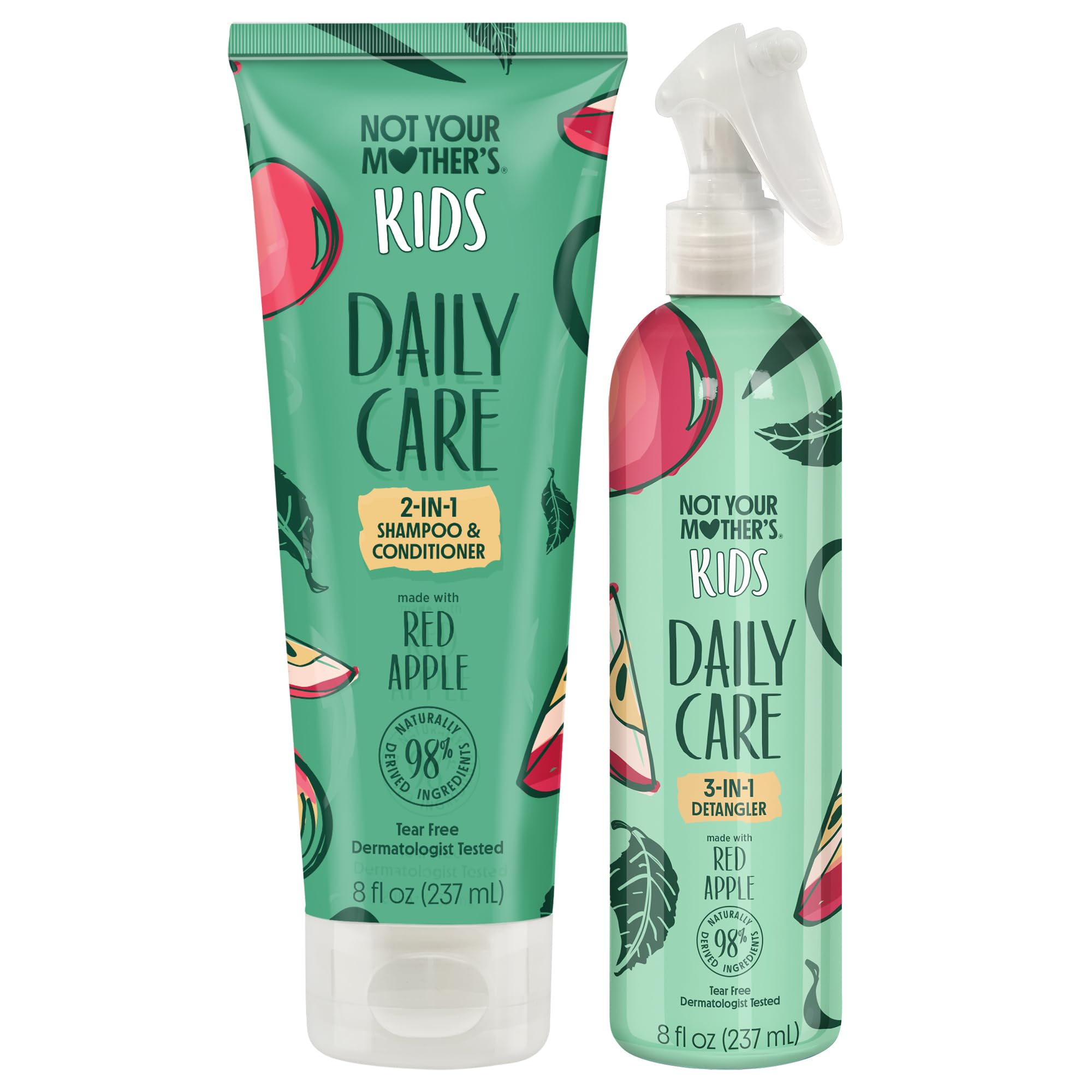 Not Your Mother's Kids Daily Care 2-en-1, bouteille shampoing-démêlant, cheveux propres et faciles à coiffer.