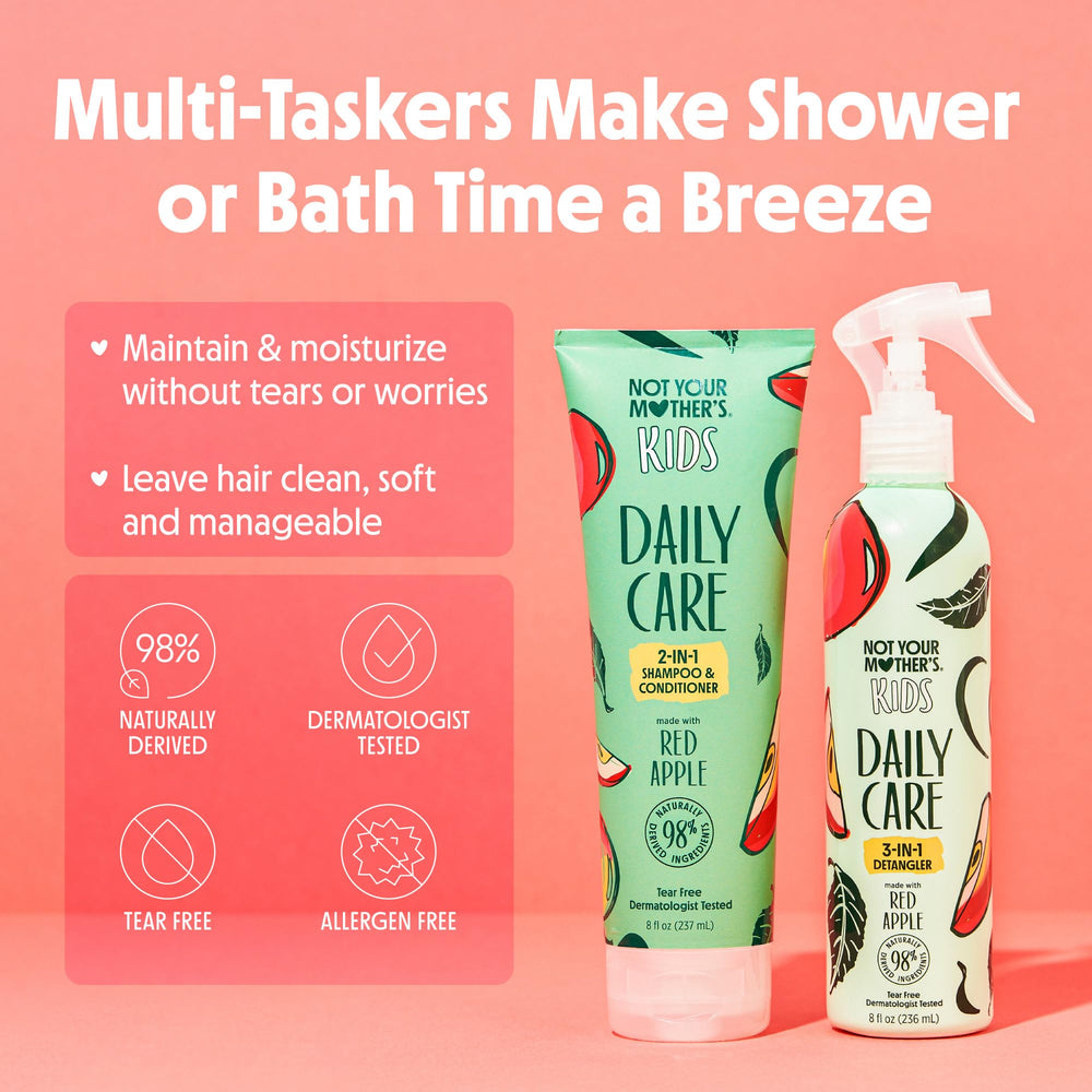 Not Your Mother's Kids Daily Care sans sulfates, étiquette claire sur le flacon.