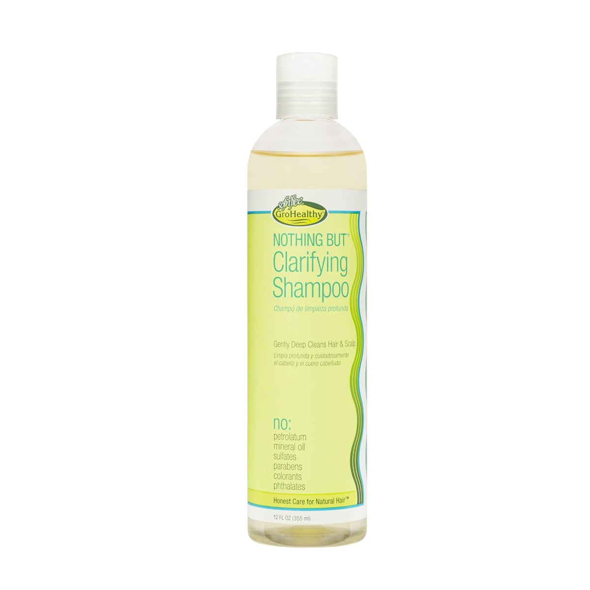 NOTHING BUT clarifiant sans sulfates – bouteille du produit pour nettoyer en profondeur les cheveux naturels.