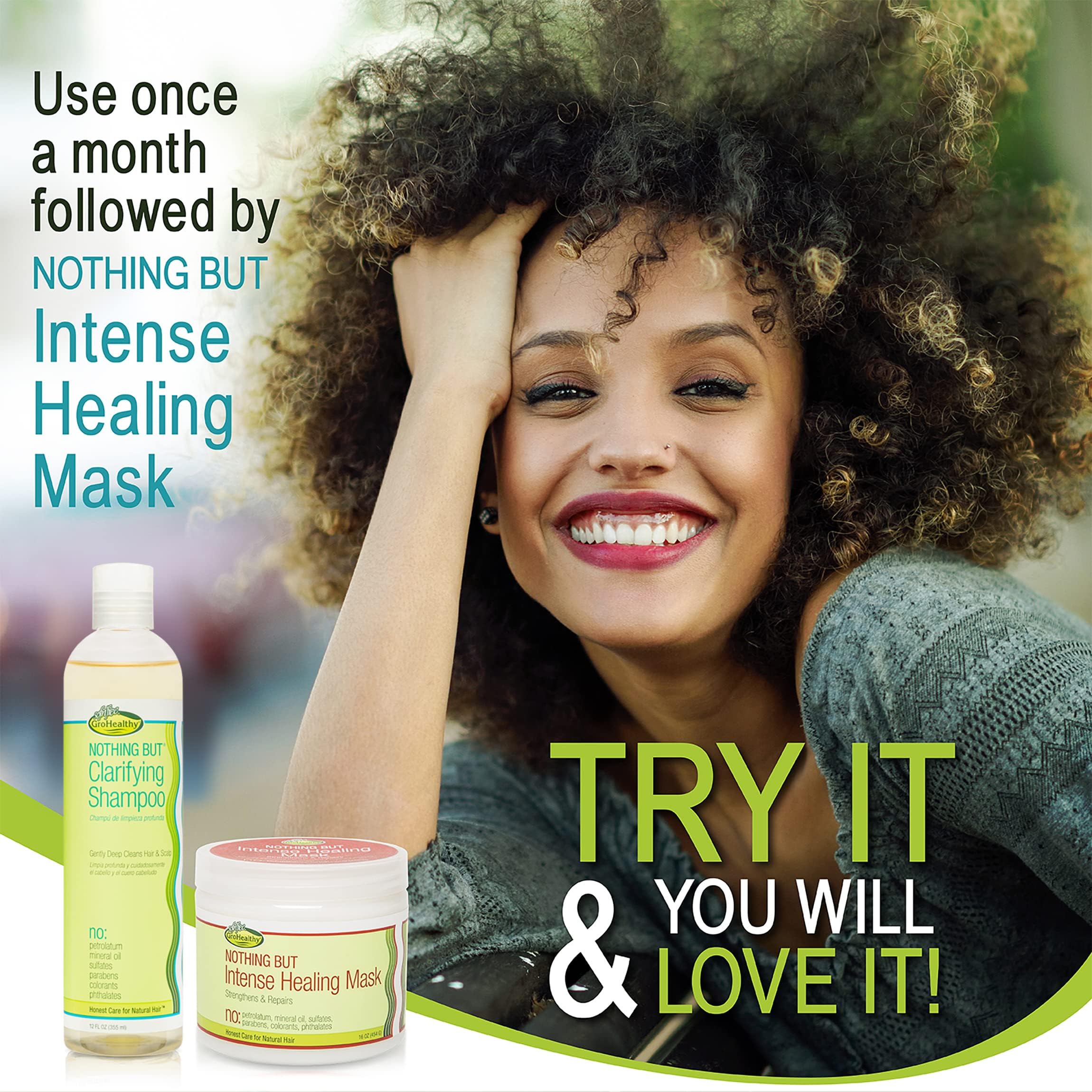 NOTHING BUT cheveux tous types compatibles avec le clarifiant sans sulfates.