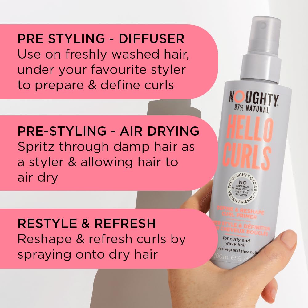 Algues marines et beurre de karité dans la formule Noughty Hello Curl Define.
