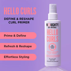 Texture crème Noughty Hello Curl Define sur la paume, nourrissant les boucles.