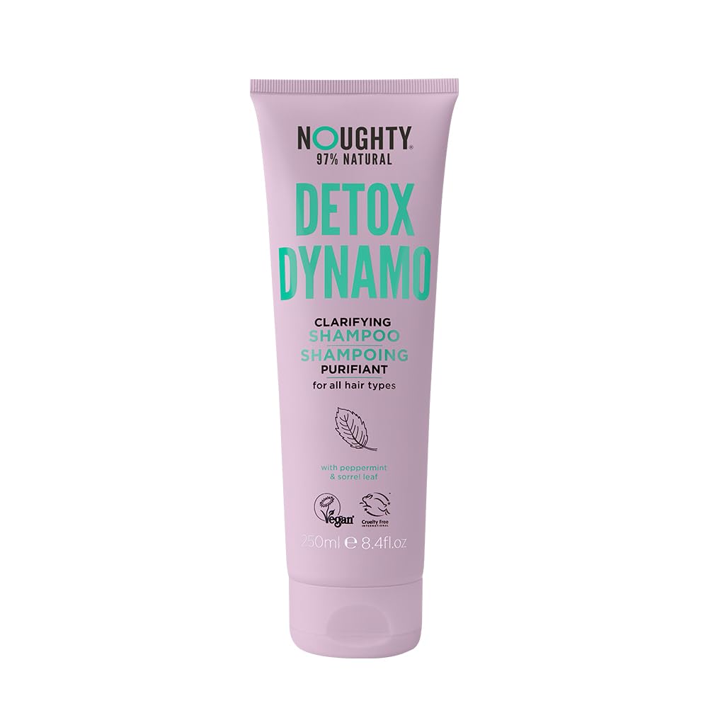 Noughty Détox Dynamo bouteille clarifiant purifie cuir chevelu et cheveux.