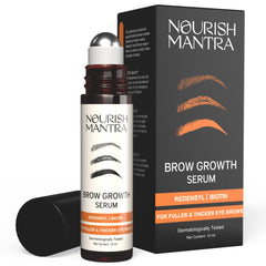 Sérum sourcils Nourish Mantra, bouteille 10 ml, favorisant densité et éclat naturel.