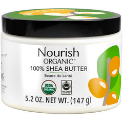 Nourish Organic Beurre-karite hydratant pour visage et cheveux.