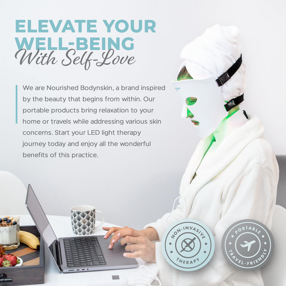 Nourished Bodynskin masque LED facile à installer et entretenir chez soi.