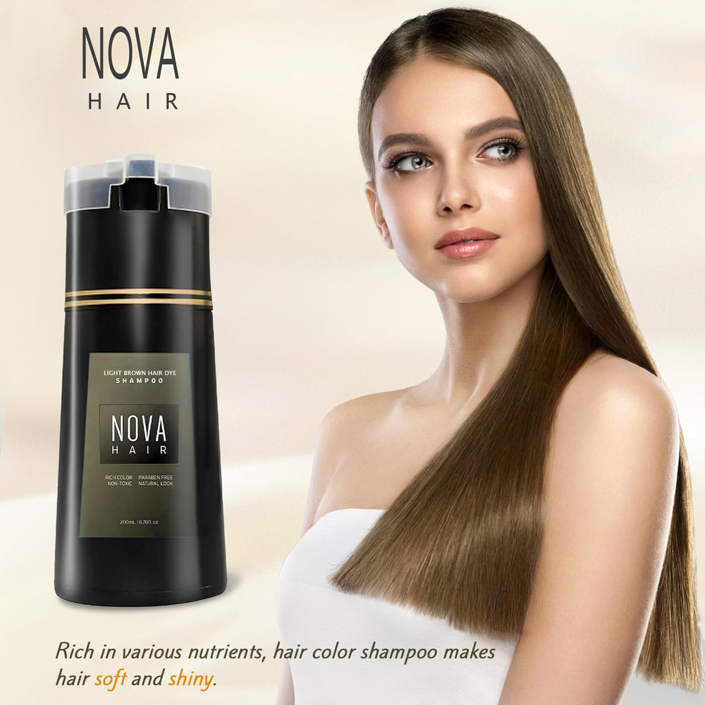 Texture crème nourrissante de Nova Hair colorant pour cheveux.