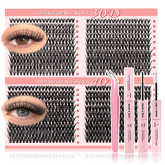 NovaBeryl kit clusters cils 800pcs pour extensions DIY naturelles