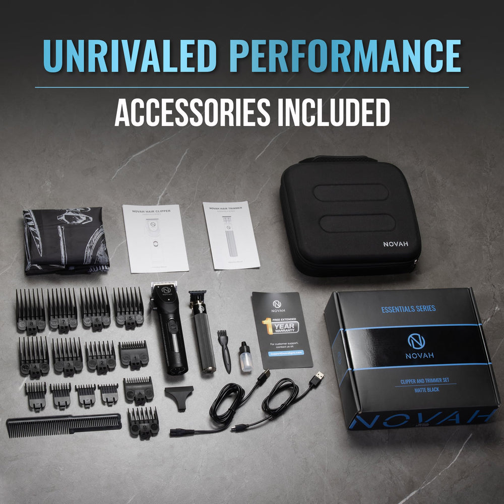 Affichage lumineux NOVAH Grooming pour suivre la batterie et prolonger les sessions.