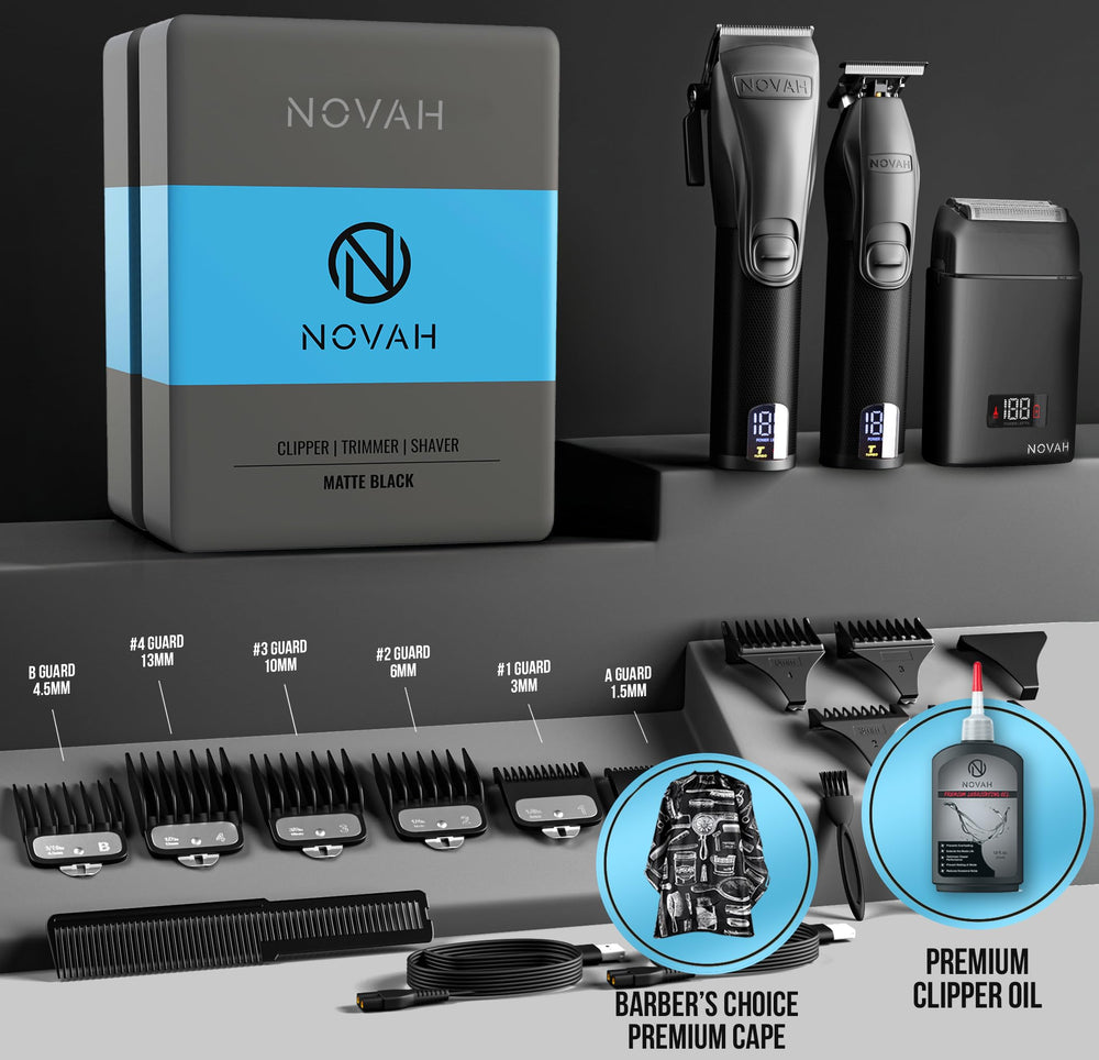 NOVAH Grooming batterie lithium recharge rapide pour une utilisation longue journée.