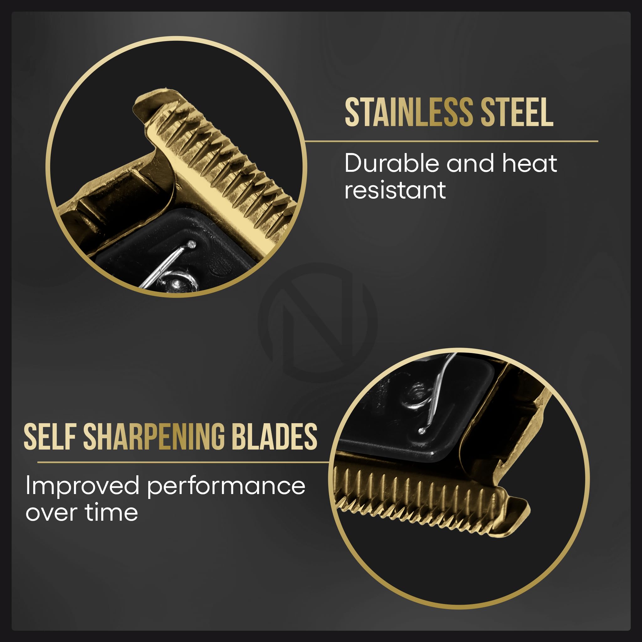 Lame de précision NOVAH Grooming pour des coupes nettes et durables.