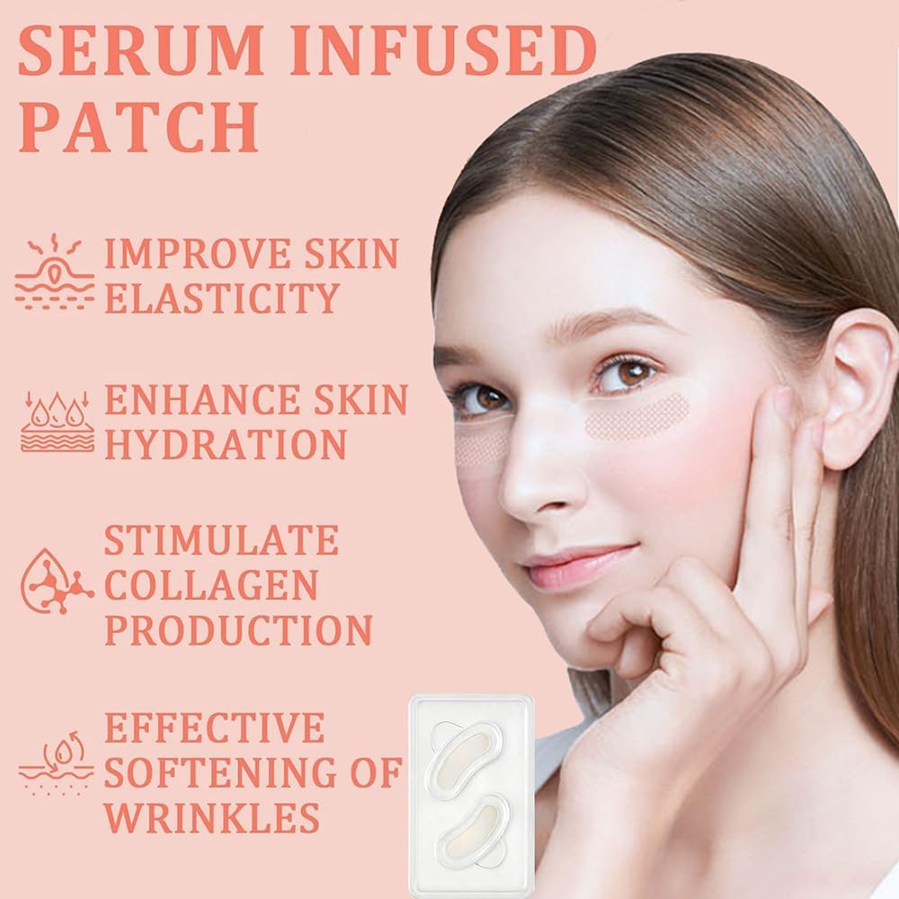 Application facile des patchs NOVALIFT sur le contour des yeux.