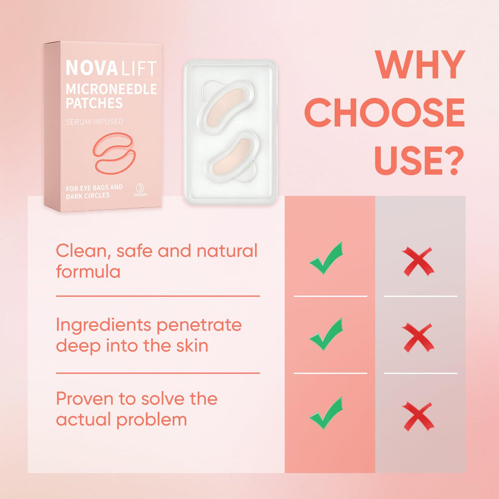 Patchs NOVALIFT diminuent les poches sous les yeux.